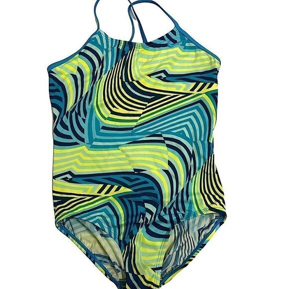 Nike swimsuit girls one piece bathing suit M 10-12 - Picture 1 of 14